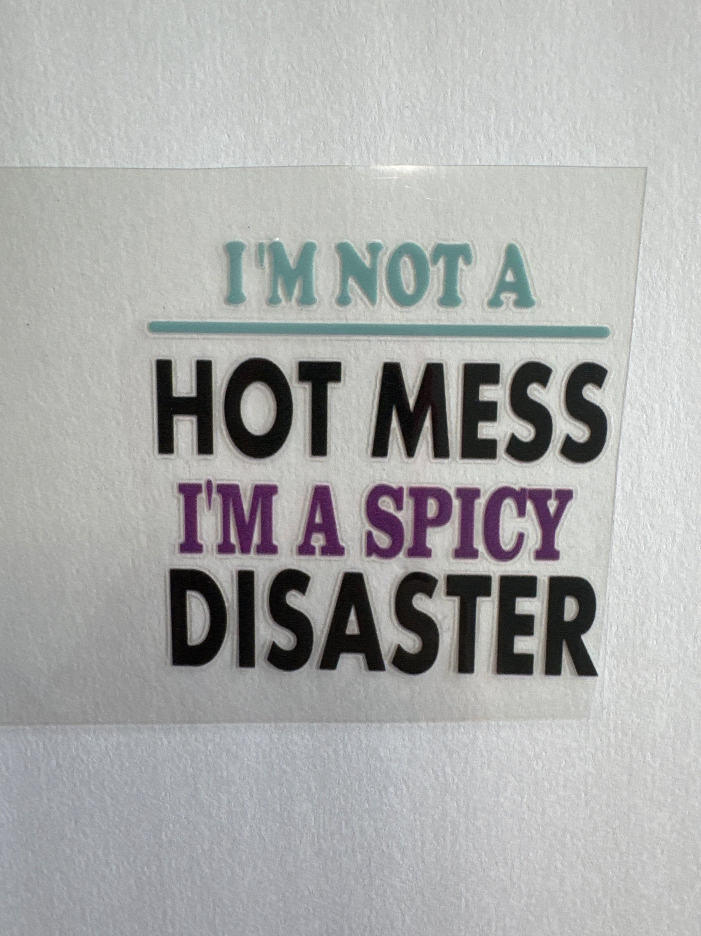 I’m not a hot mess I’m a spicy disaster
