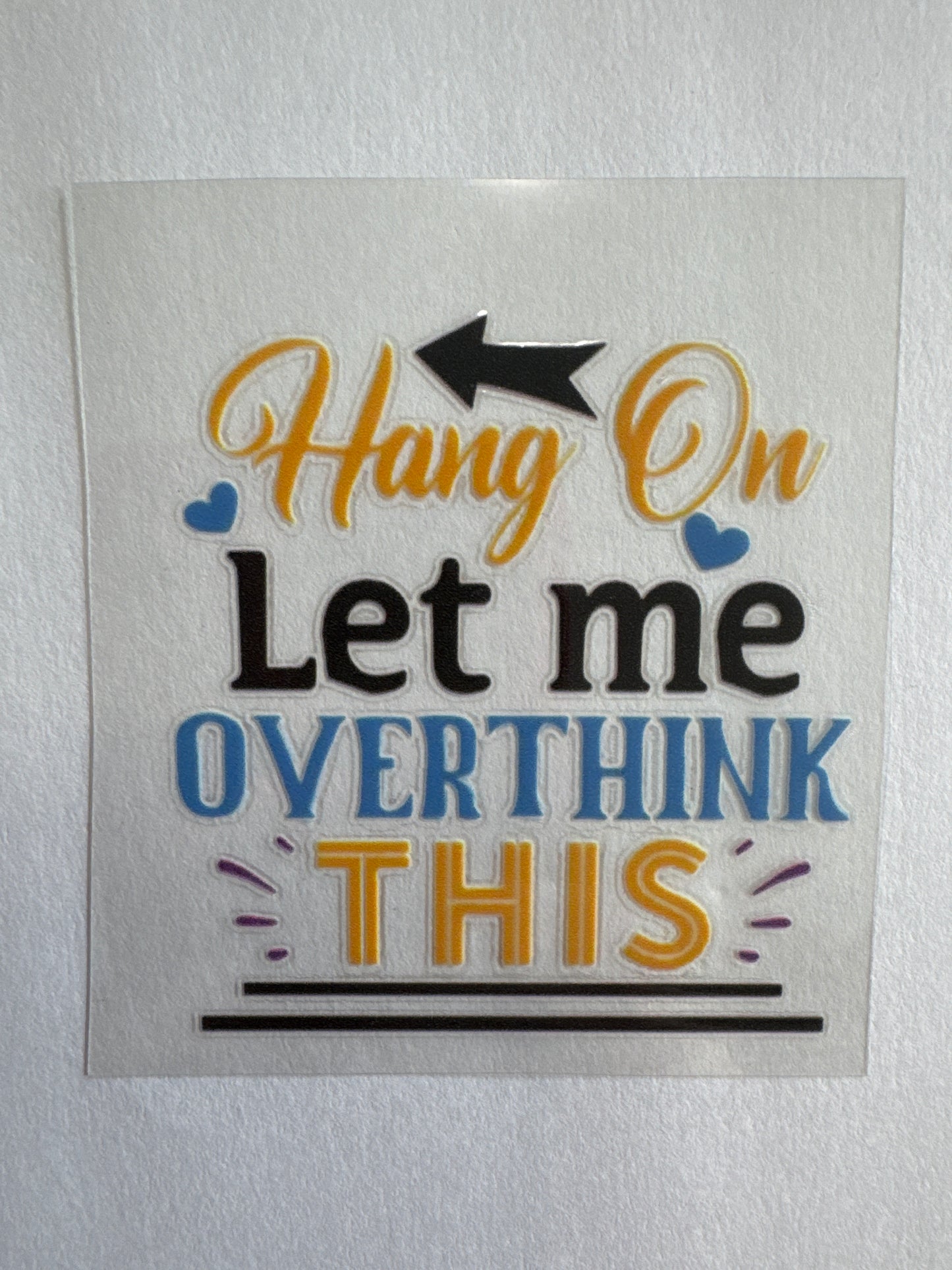 Hang on let me overthink this