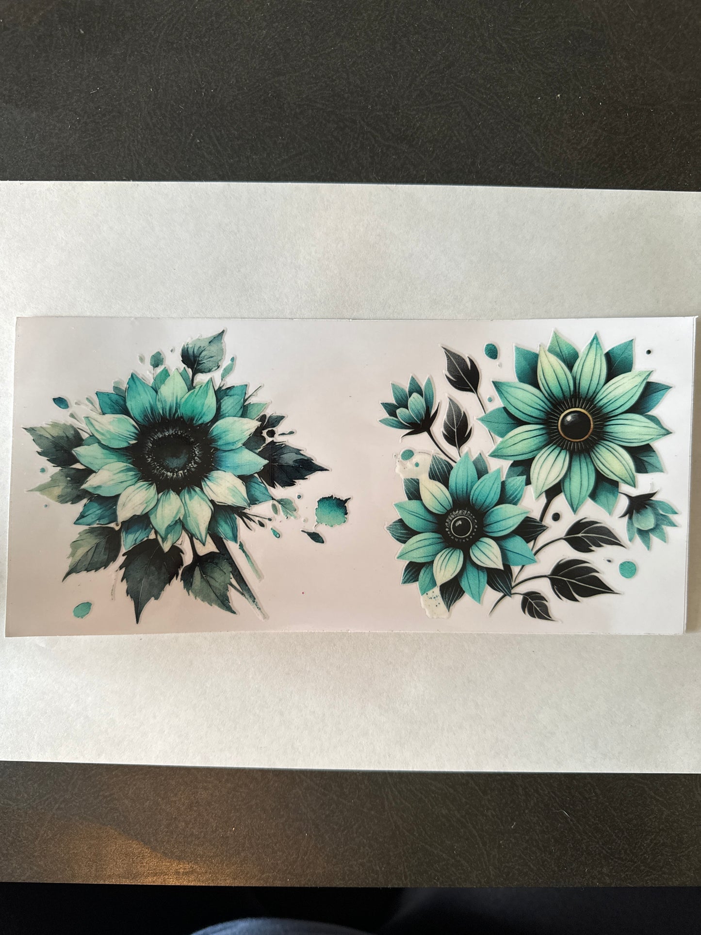 Floral teal