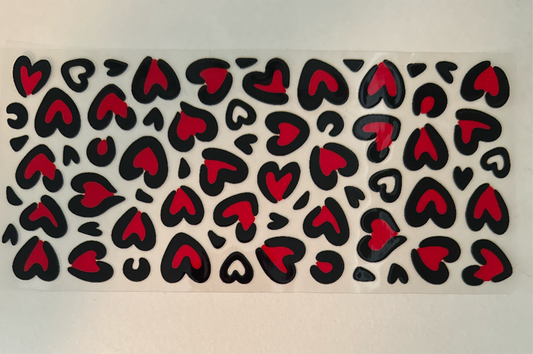 Red heart leopard