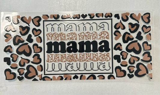 Mama brown hearts