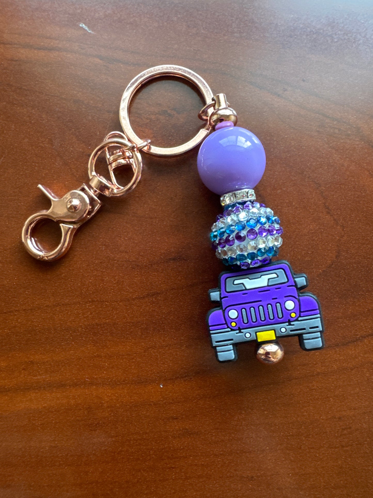 Purple car keychain