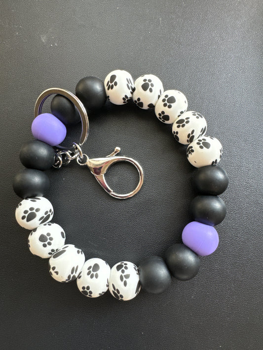 Wristlet keychain - paws