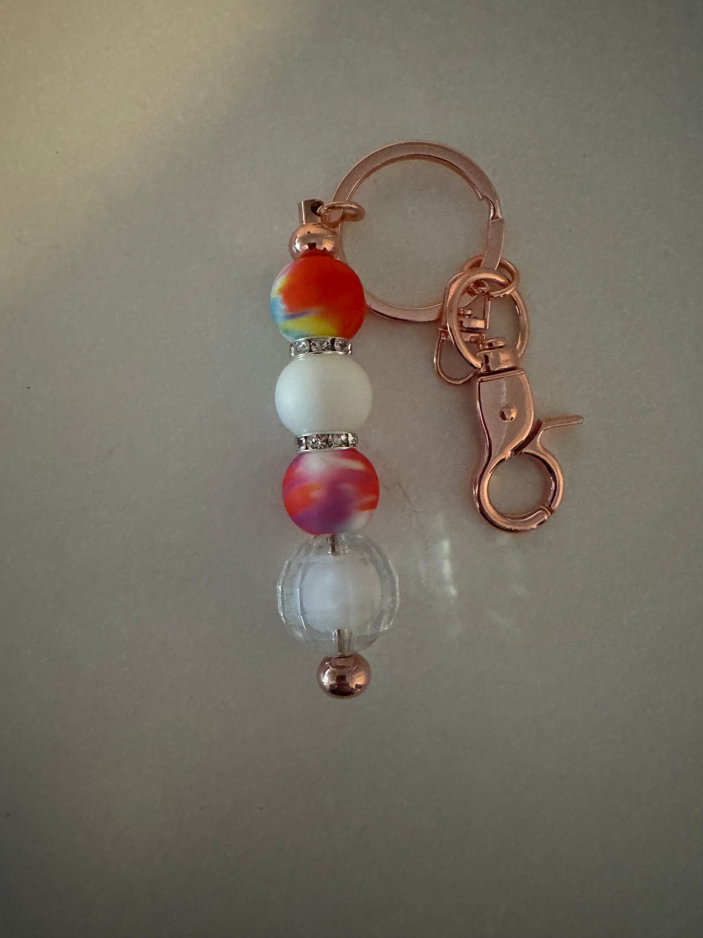 Pink sunset keychain