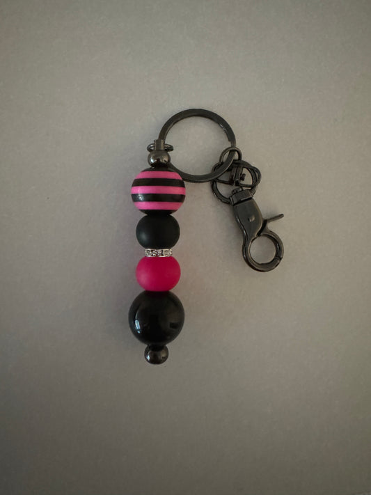 Black & pink keychain